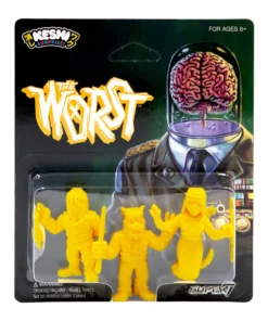 Super7 The Worst Keshi Pack B - Shedusa, Werewolf Biker, Cortex Commander (Yellow)