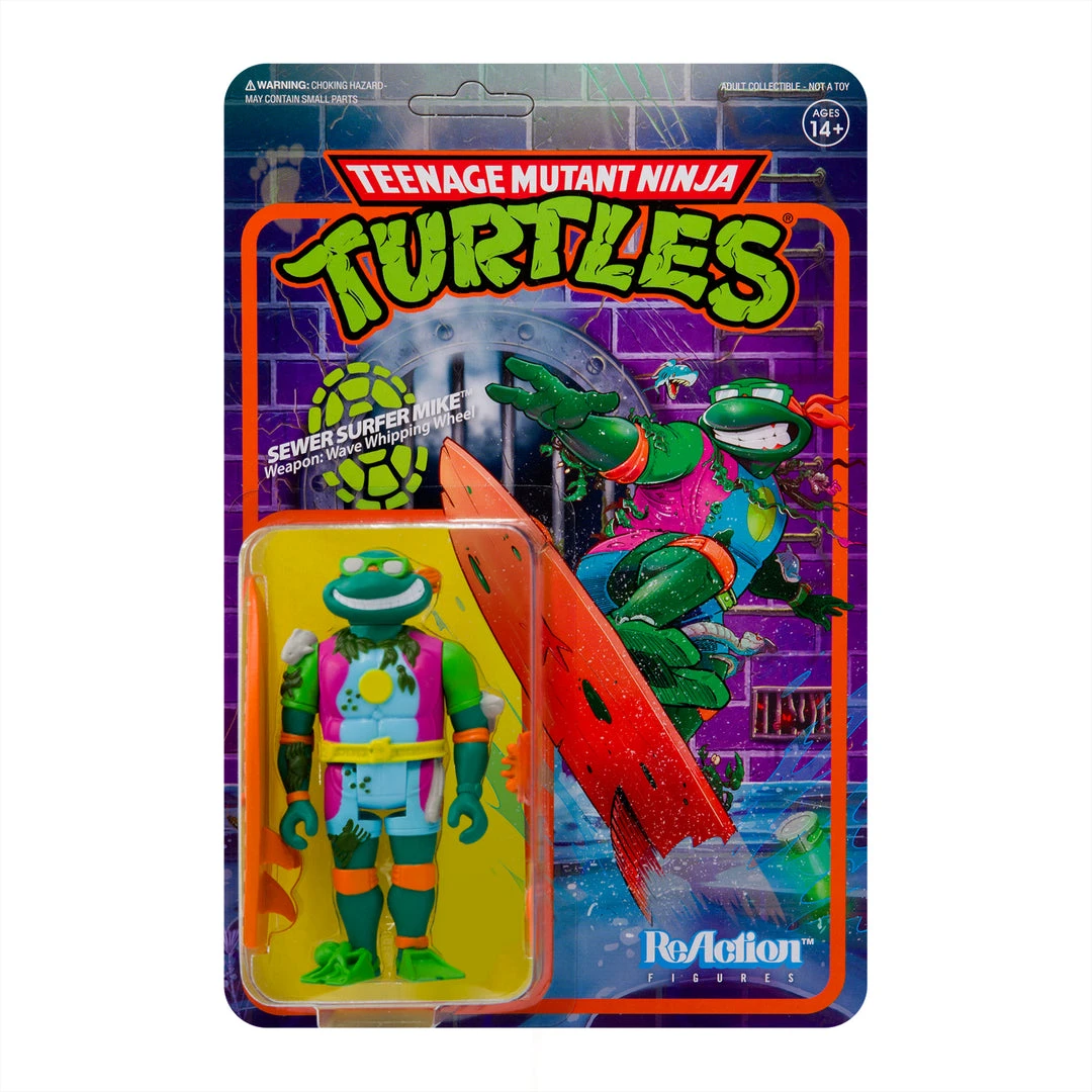 Super7 Teenage Mutant Ninja Turtles ReAction Figure Wave 3 - Sewer Surfer Michelangelo Animation 3 Super7 Teenage Mutant Ninja Turtles ReAction Figure Wave 3 - Sewer Surfer Michelangelo Animation