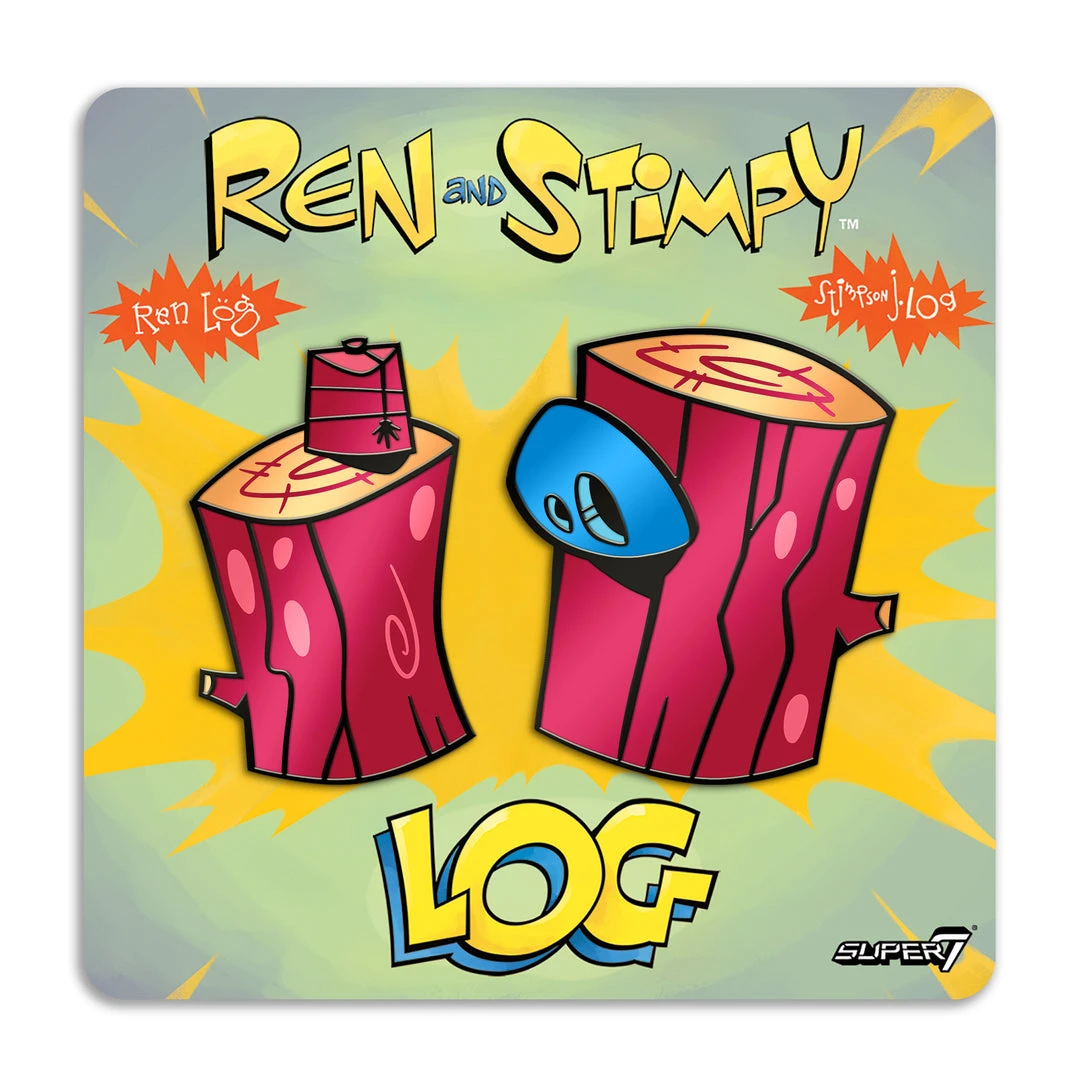 Super7 Ren & Stimpy Enamel Pin - LOG! 2-Pin Set Animation 3 Super7 Ren & Stimpy Enamel Pin - LOG! 2-Pin Set Animation
