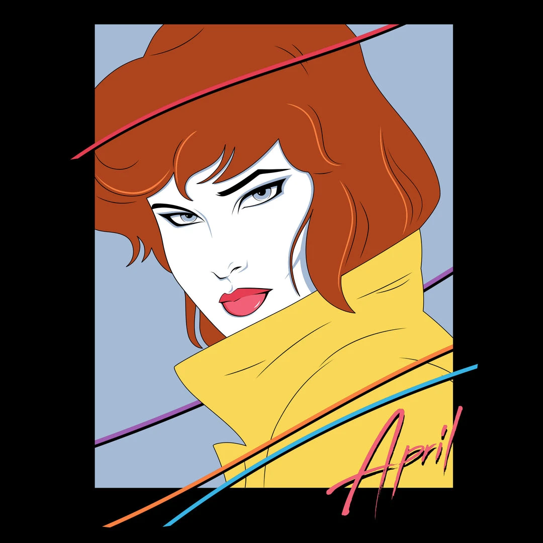 Super7 Teenage Mutant Ninja Turtles T-Shirt - 80s April 4 Super7 Teenage Mutant Ninja Turtles T-Shirt - 80s April