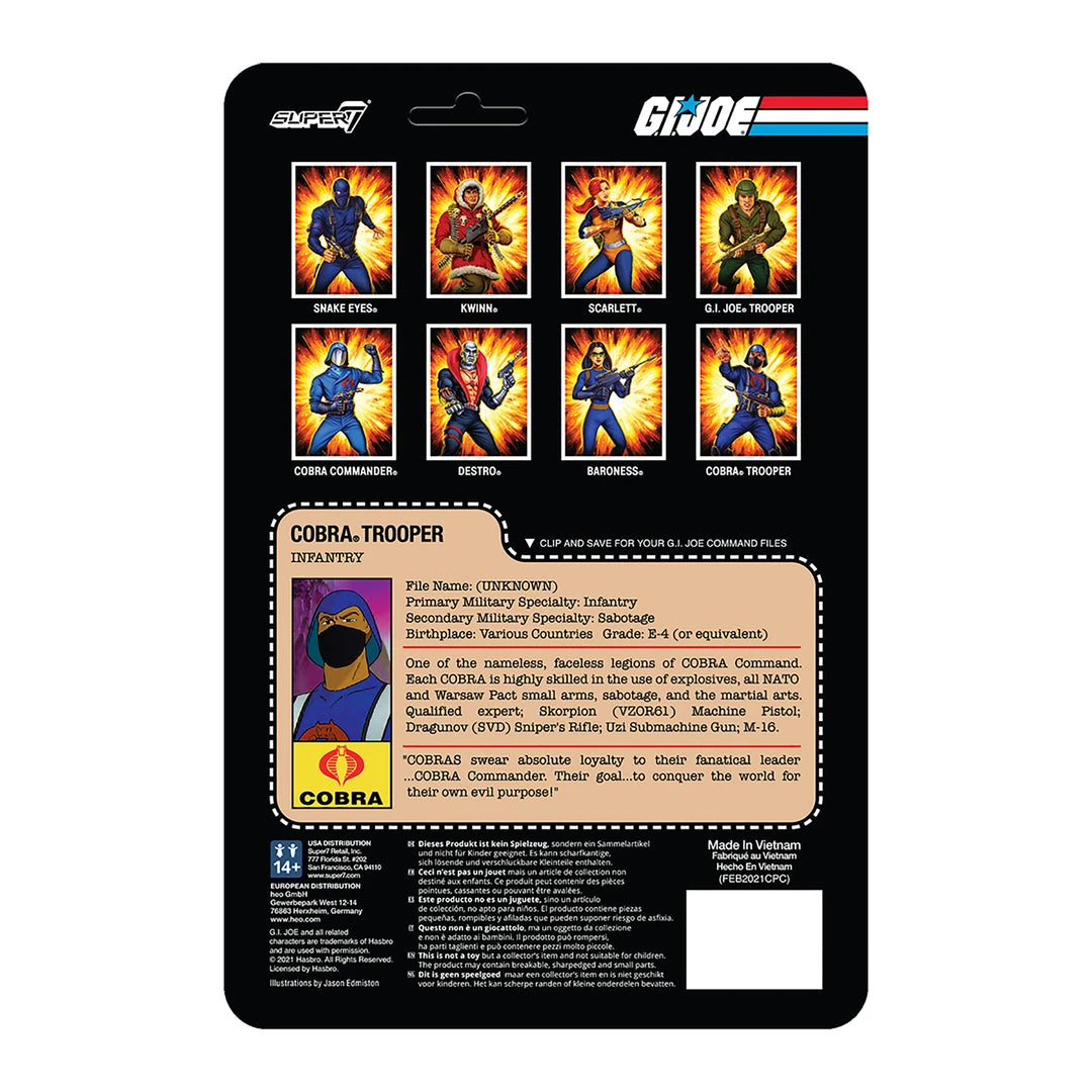 Super7 Movies & TV G.I. Joe ReAction Figures Wave 1 - Cobra Trooper H-back (Pink) 6 Super7 Movies & TV G.I. Joe ReAction Figures Wave 1 - Cobra Trooper H-back (Pink)