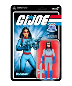 Super7 Movies & TV G.I. Joe ReAction Figures Wave 1b - Baroness (Glow Patrol)
