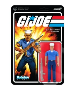 Super7 Movies & TV G.I. Joe ReAction Figures Wave 2 - Blueshirt Clean-Shaven (Tan)