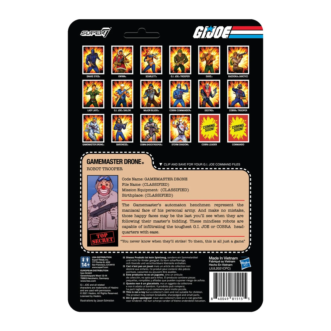 Super7 G.I. Joe ReAction Figures Wave 2 - Gamemaster Drone Movies & TV 5 Super7 G.I. Joe ReAction Figures Wave 2 - Gamemaster Drone Movies & TV
