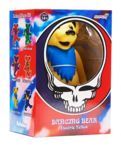 Super7 Grateful Dead Reaction Figure - Dancing Bear (Electric Yellow)