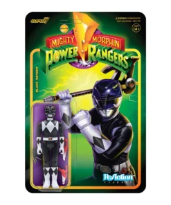 Super7 Mighty Morphin Power Rangers ReAction Figure Wave 2 - Black Ranger