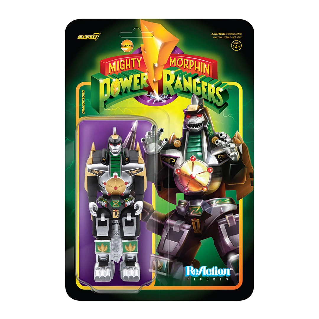 Super7 Mighty Morphin Power Rangers ReAction Figure Wave 2 - Dragonzord 3 Super7 Mighty Morphin Power Rangers ReAction Figure Wave 2 - Dragonzord