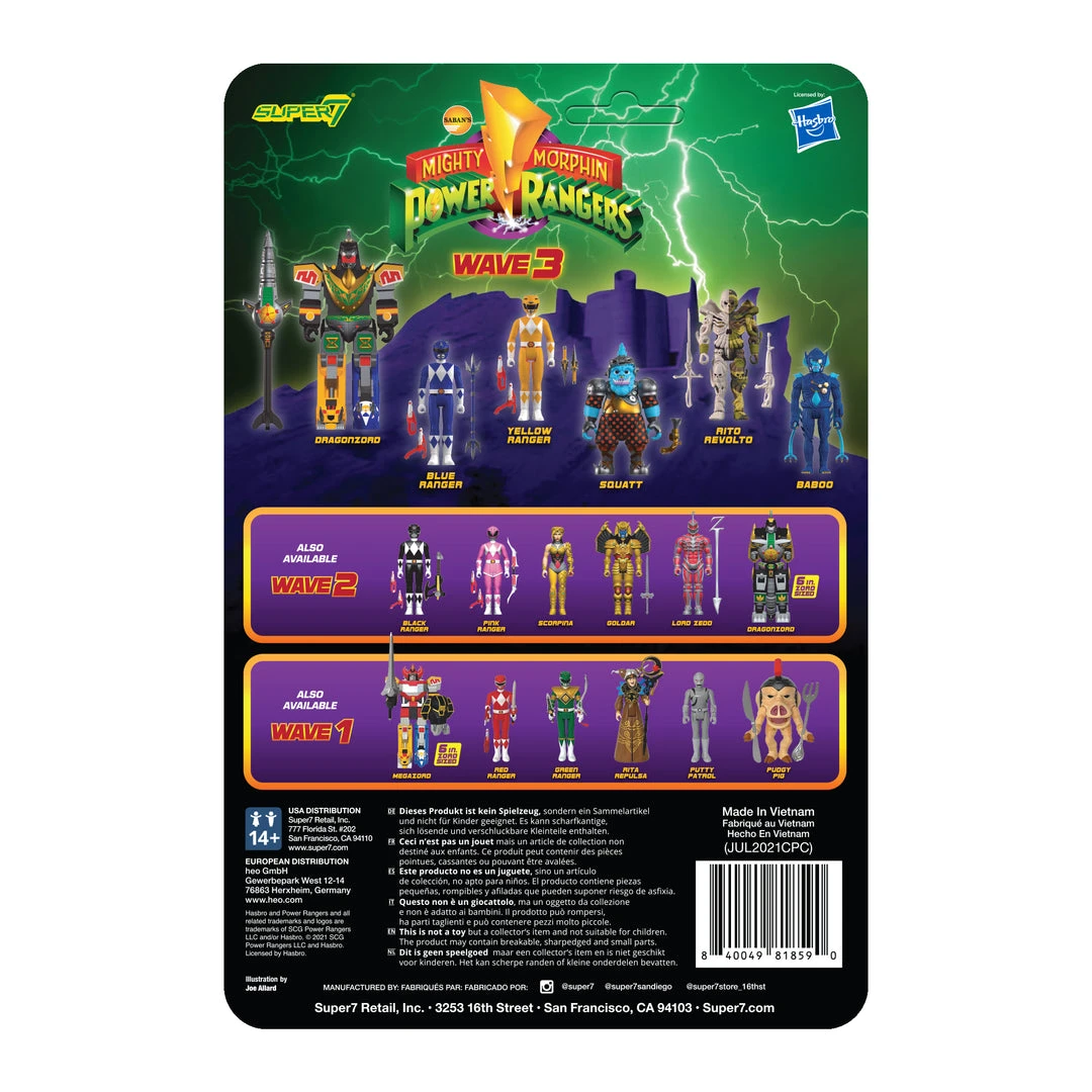 Super7 Movies & TV Mighty Morphin Power Rangers ReAction Figure Wave 3 - Squatt 5 Super7 Movies & TV Mighty Morphin Power Rangers ReAction Figure Wave 3 - Squatt