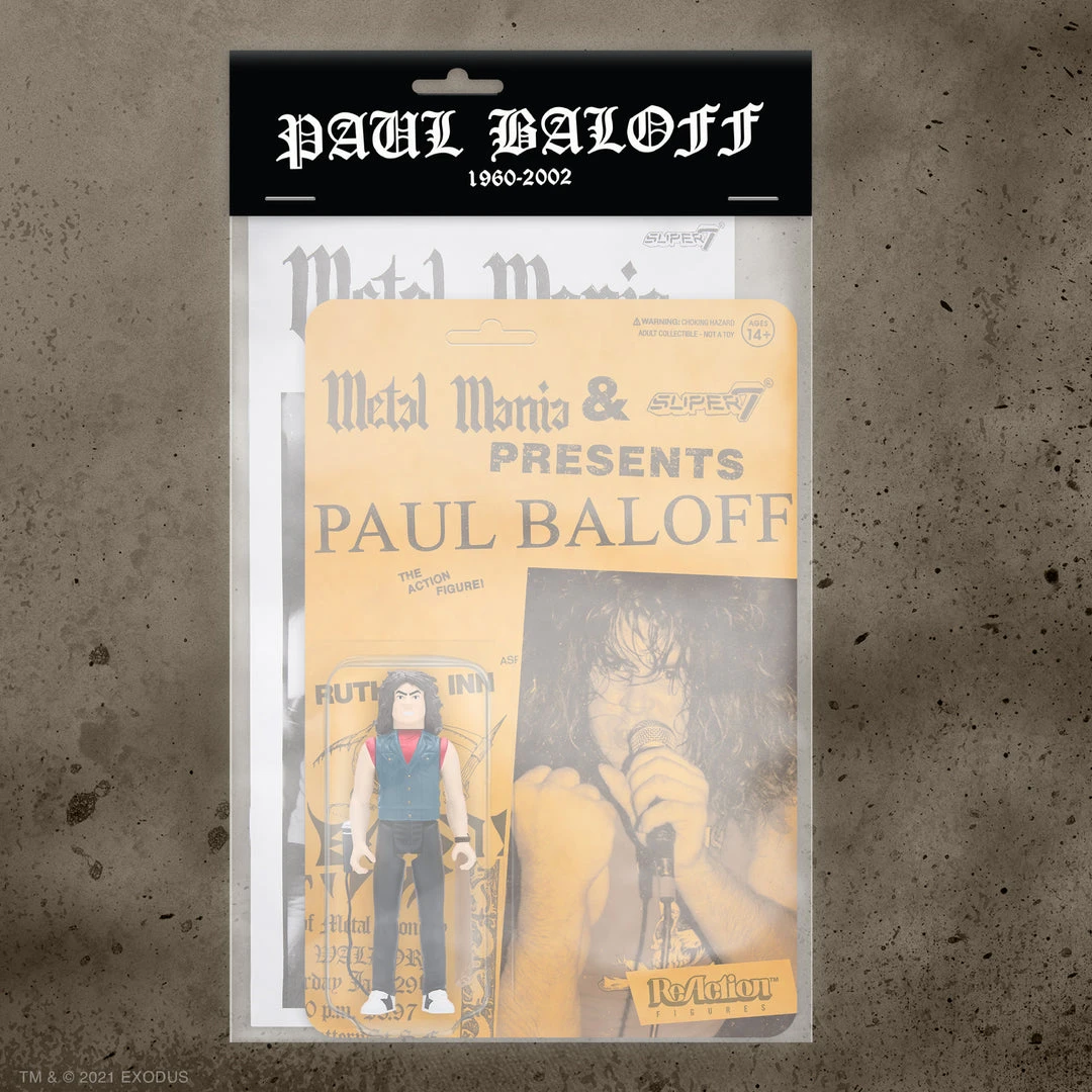 Super7 Paul Baloff ReAction Figure - Metal Mania Fanzine Bundle Music 8 Super7 Paul Baloff ReAction Figure - Metal Mania Fanzine Bundle Music