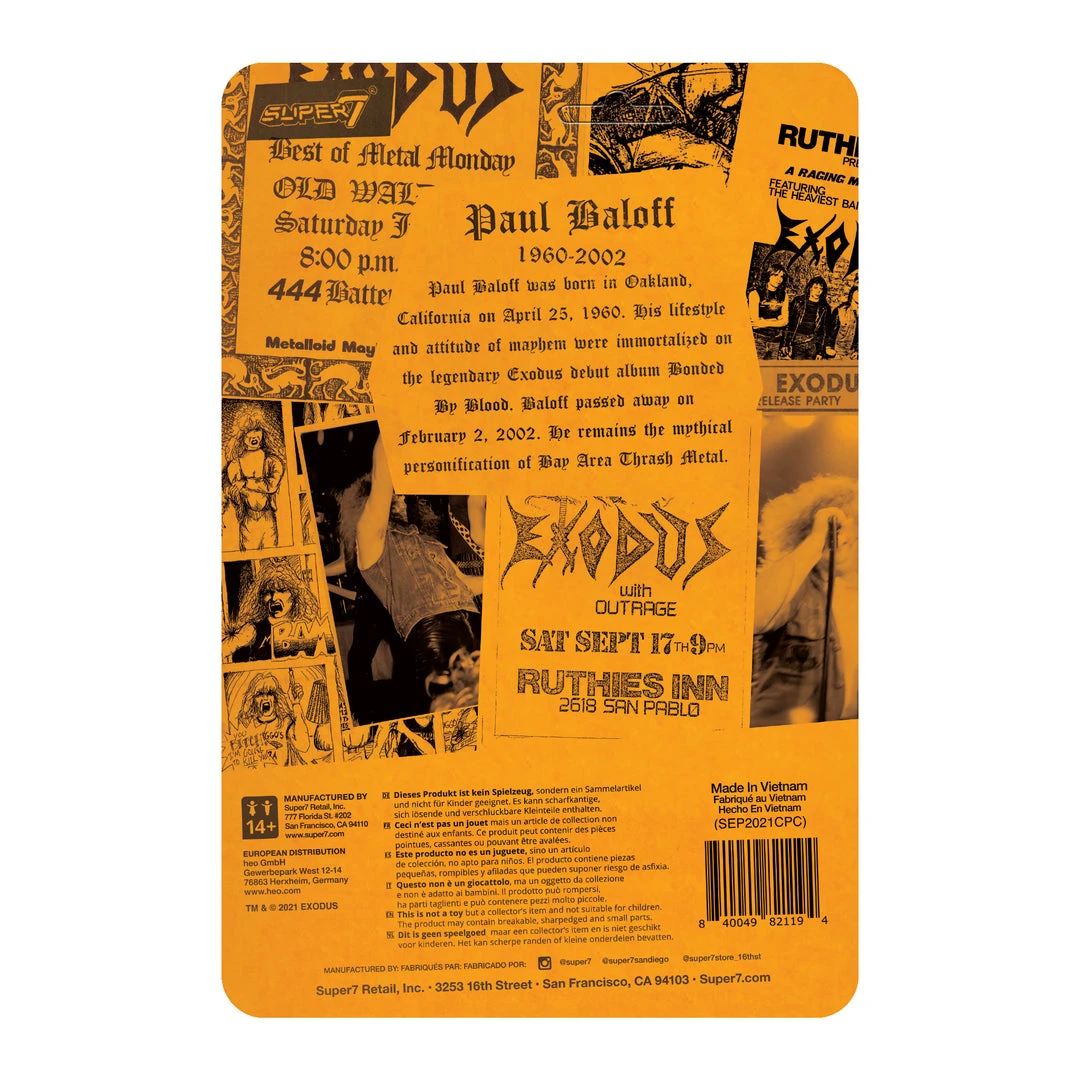 Super7 Paul Baloff ReAction Figure - Metal Mania Fanzine Bundle Music 6 Super7 Paul Baloff ReAction Figure - Metal Mania Fanzine Bundle Music