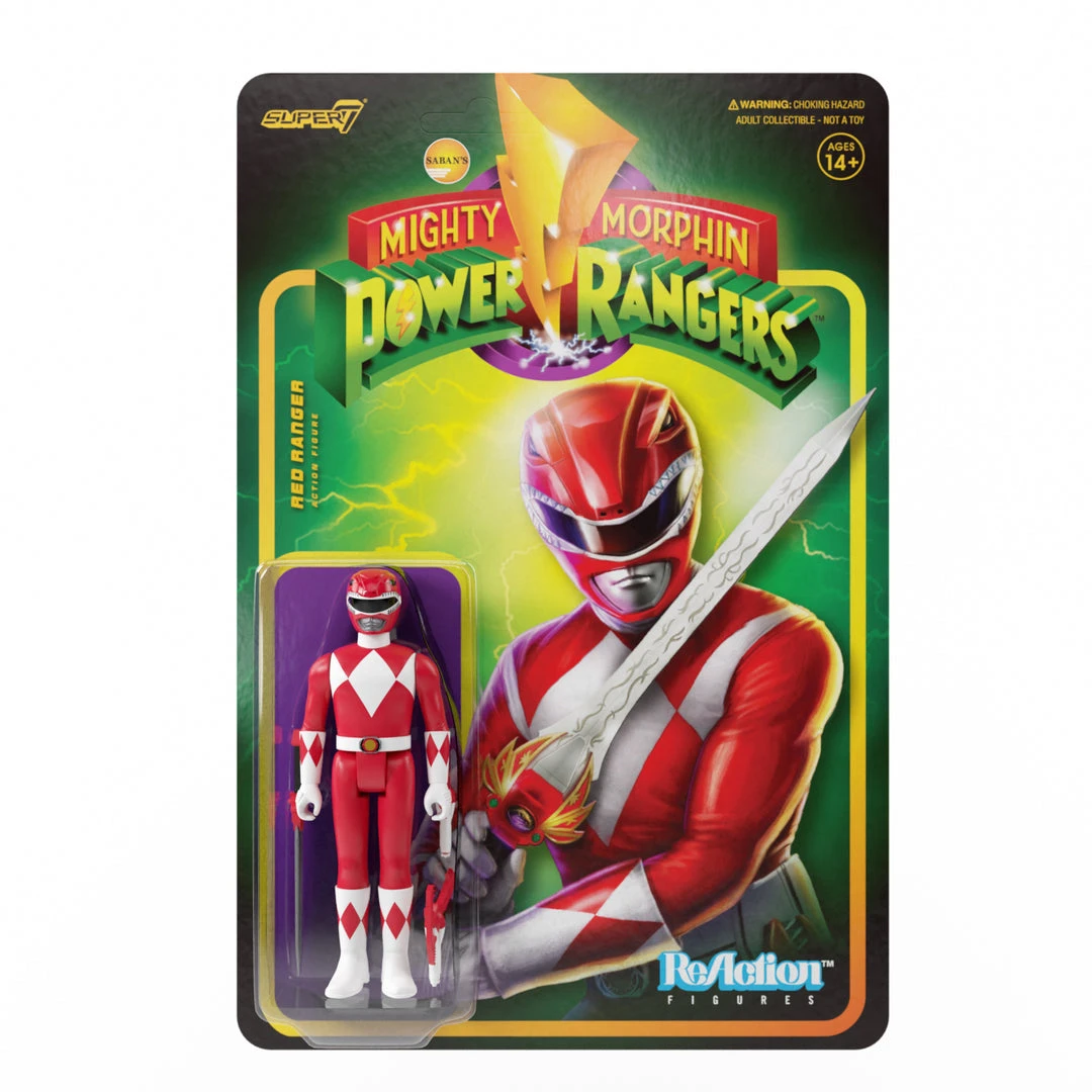 Super7 Mighty Morphin Power Rangers Reaction Figure Wave 1 - Red Ranger 3 Super7 Mighty Morphin Power Rangers Reaction Figure Wave 1 - Red Ranger