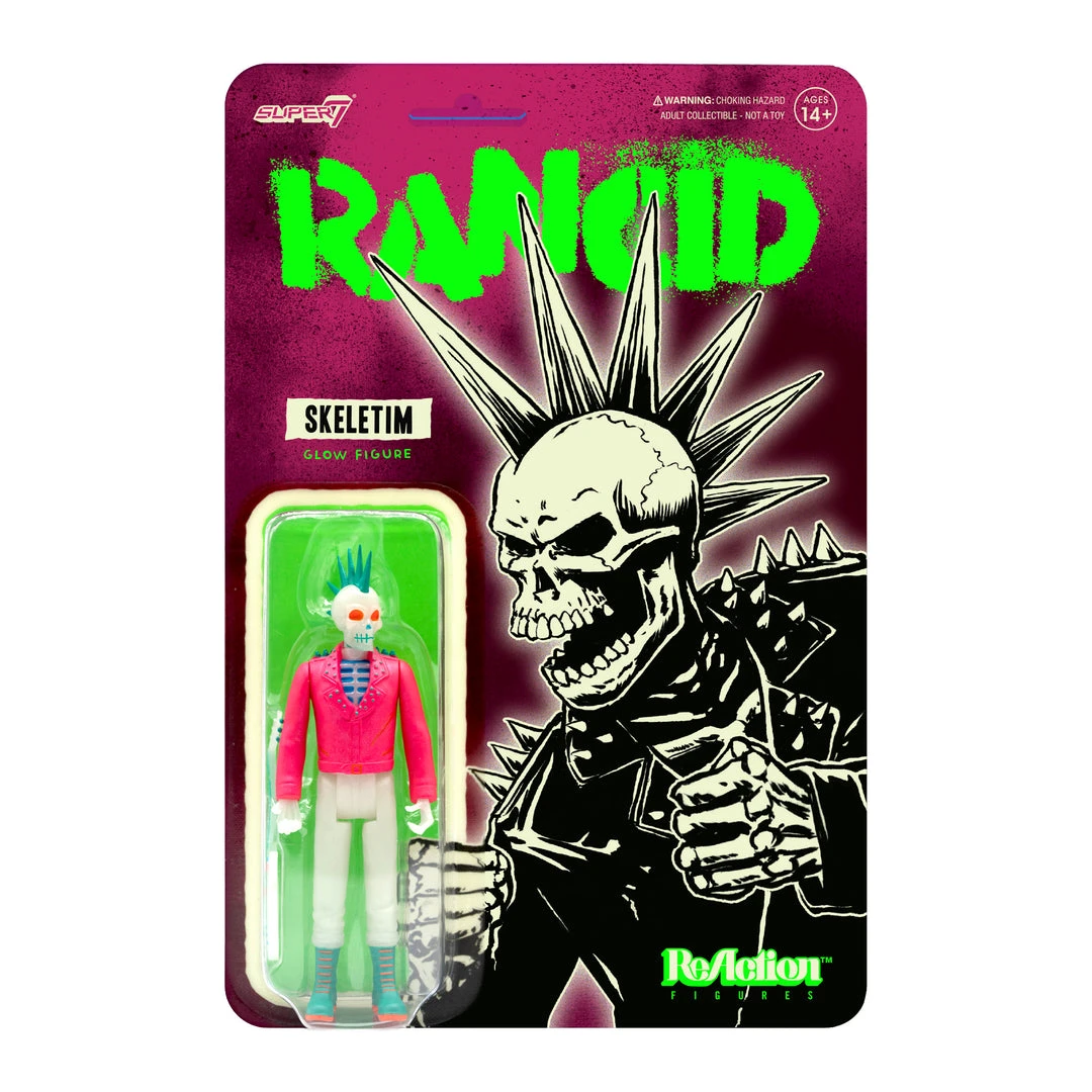 Super7 Music Rancid ReAction Figure - Skeletim (Glow) 3 Super7 Music Rancid ReAction Figure - Skeletim (Glow)