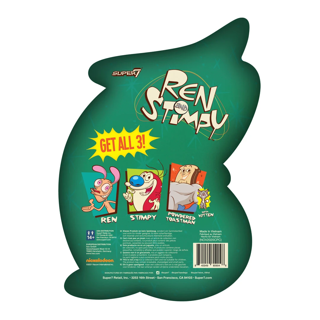 Super7 Movies & TV Ren & Stimpy ReAction Figure Wave 1 - Stimpy 5 Super7 Movies & TV Ren & Stimpy ReAction Figure Wave 1 - Stimpy
