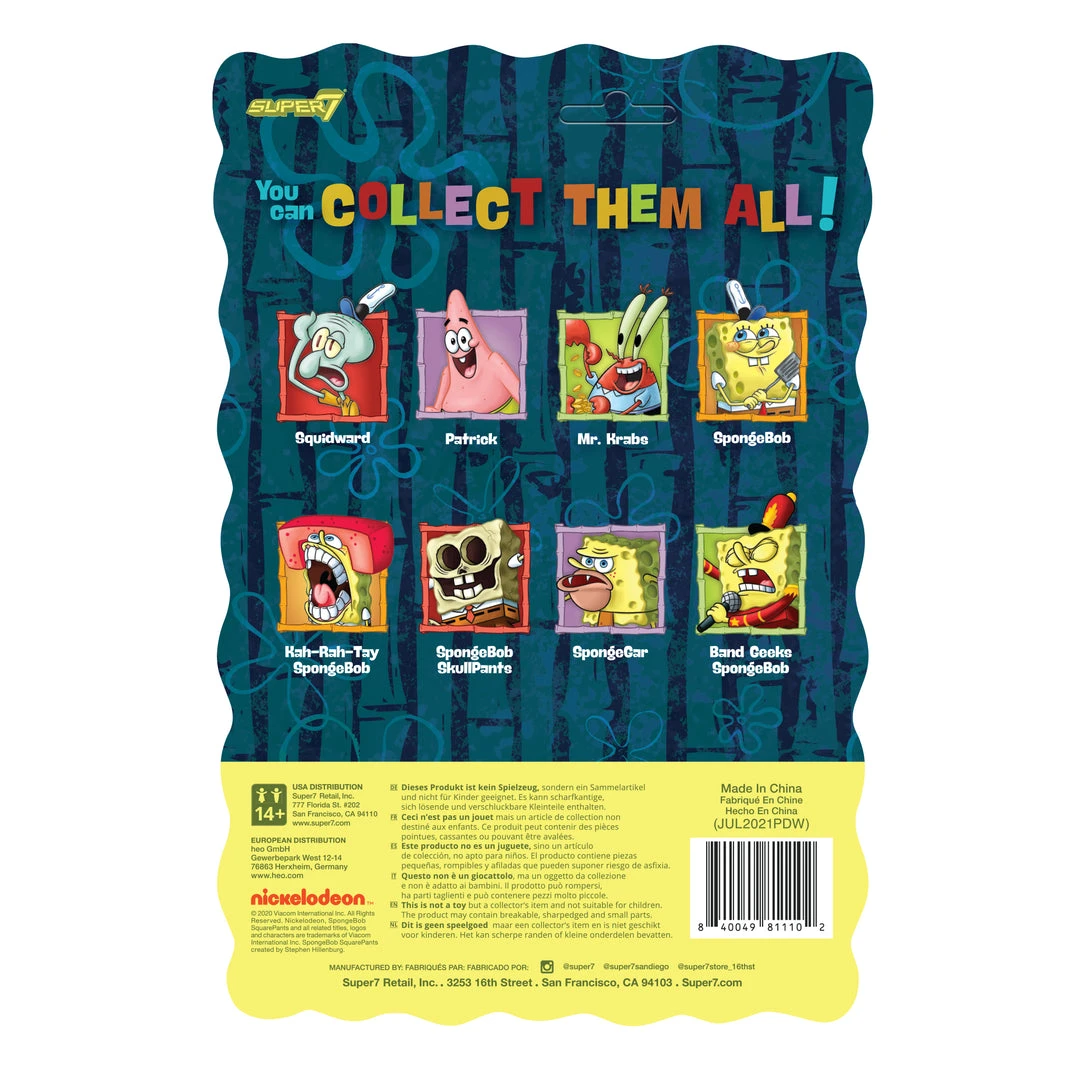 Super7 Animation SpongeBob SquarePants ReAction Wave 2 - Band Geeks SpongeBob 5 Super7 Animation SpongeBob SquarePants ReAction Wave 2 - Band Geeks SpongeBob
