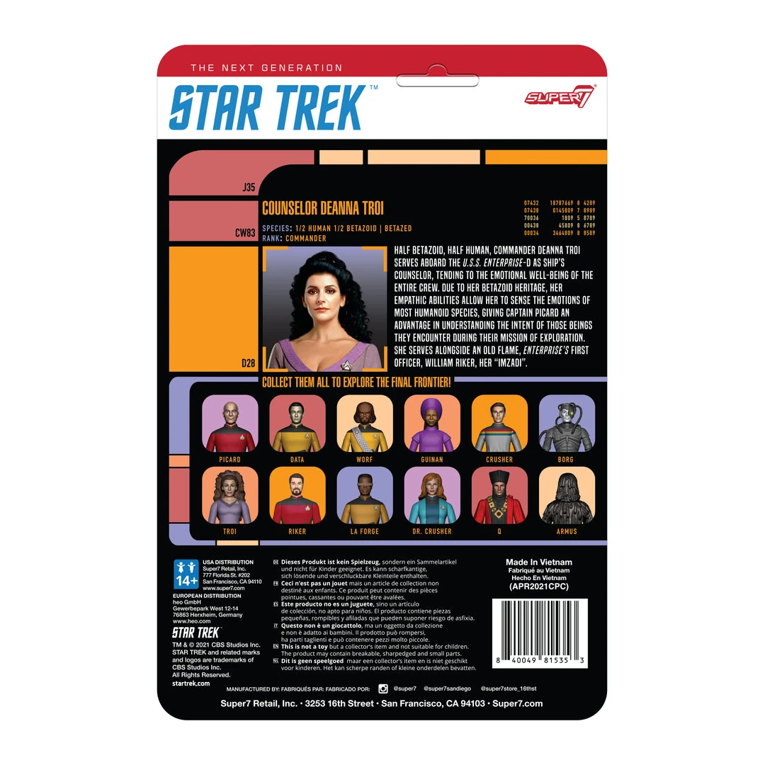 Super7 Star Trek: The Next Generation ReAction Figure Wave 2 - Counselor Troi 5 Super7 Star Trek: The Next Generation ReAction Figure Wave 2 - Counselor Troi