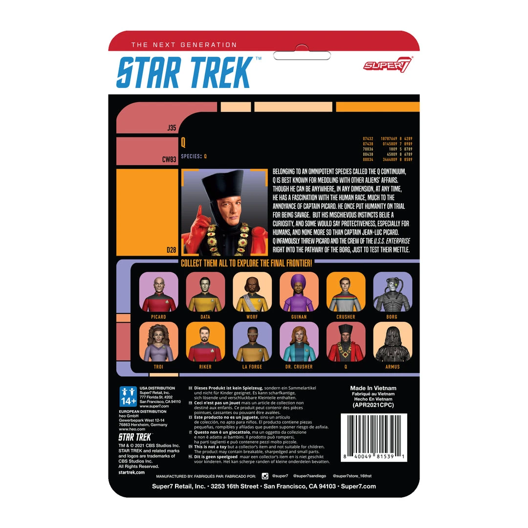 Super7 Star Trek: The Next Generation ReAction Figure Wave 2 - Q Movies & TV 5 Super7 Star Trek: The Next Generation ReAction Figure Wave 2 - Q Movies & TV