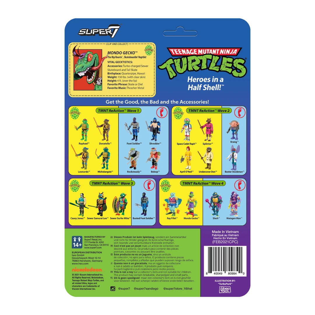 Super7 Teenage Mutant Ninja Turtles ReAction Figure Wave 4 - Mondo Gecko 6 Super7 Teenage Mutant Ninja Turtles ReAction Figure Wave 4 - Mondo Gecko