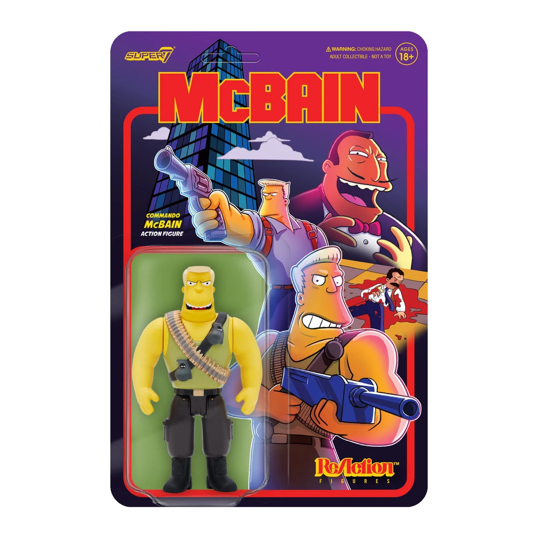 Super7 Movies & TV The Simpsons ReAction Wave 1 McBain - McBain (Commando) 3 Super7 Movies & TV The Simpsons ReAction Wave 1 McBain - McBain (Commando)
