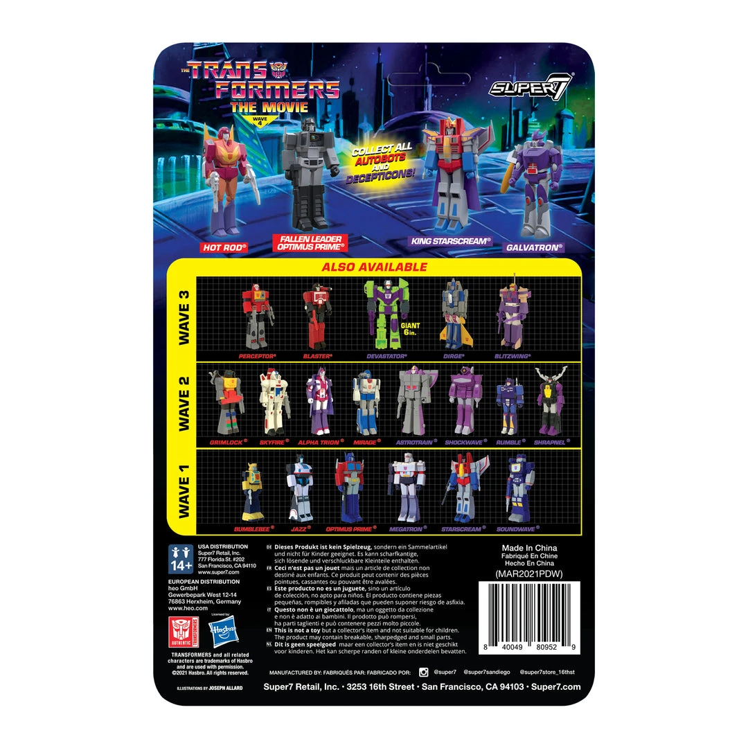Super7 Movies & TV Transformers ReAction Figure Wave 4 - Galvatron 5 Super7 Movies & TV Transformers ReAction Figure Wave 4 - Galvatron