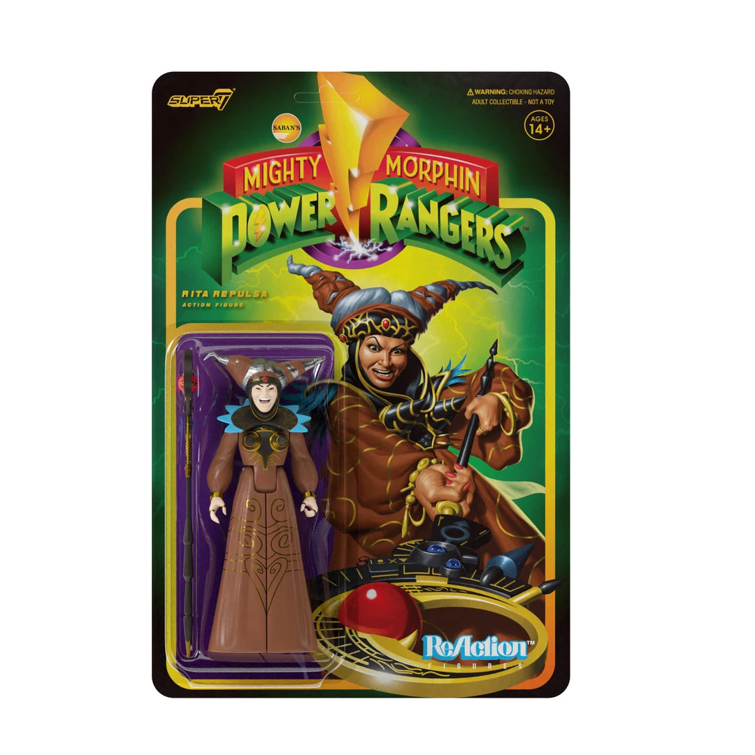 Super7 Movies & TV Mighty Morphin Power Rangers Reaction Figure Wave 1 - Rita Repulsa 3 Super7 Movies & TV Mighty Morphin Power Rangers Reaction Figure Wave 1 - Rita Repulsa