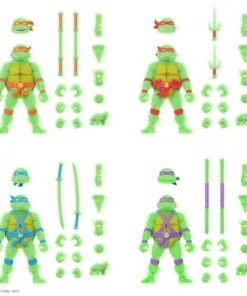 Super7 Online store 4 Teenage Mutant Ninja Turtles ULTIMATES! Mutagen Ooze Glow Figures (Super7 Exclusive)